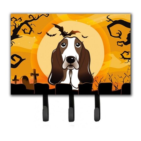Carolines Treasures Halloween Basset Hound Leash and Key Holder BB1801TH68
