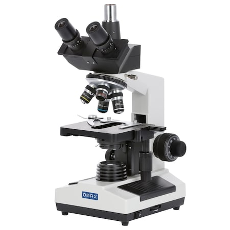 Amscope OMAX M837 Lab Trinocular Compound Microscope 40X-1600X Magnification w/10MP USB 3.0 Digital Camera M837T-C100U3
