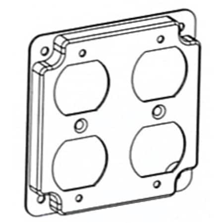 Radiant 4 x 0.5 in. 4422 Raised Cover - 2-Duplex Receptacle RA1566190