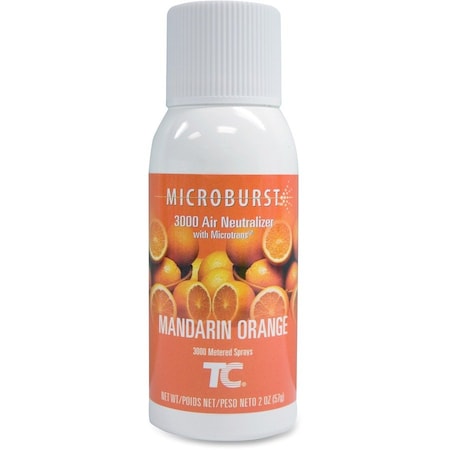 Rubbermaid Commercial Microburst 3000 Refill, Mandarin Orange, 2 oz Aerosol, PK12 FG402408