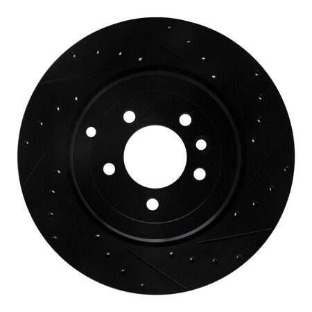 Dynamic Friction Co DFC Brake Rotor - Drilled and Slotted - Black 633-11020R