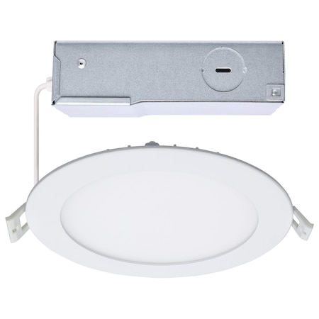 Satco 12 Watt LED Direct Wire Downlight Edge-lit 6-Inch CCT Selectable Round Remote Driver S11827R1