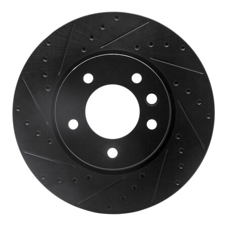 Dynamic Friction Co DFC Brake Rotor - Drilled and Slotted - Black 633-74049D