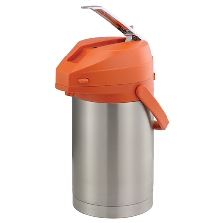 Service Ideas Color Me SVAC, Vacuum Insulated Airpot, Stainless Vacuum, 2.5 Liter, Brushed CTAL25OR