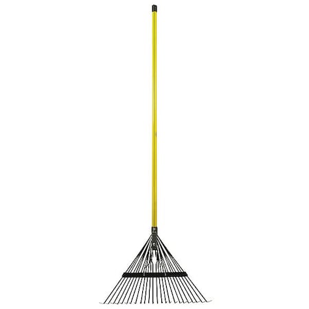 Nupla 24 in Steel Spring Brace Leaf Rake, 24 Tines, 54 in L Fiberglass Handle 75.69-610