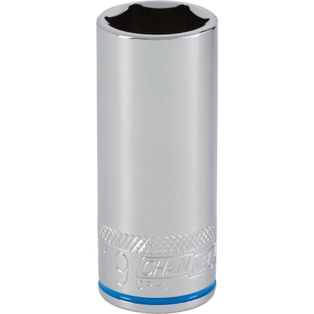 Channellock 3/8'' Drive 19 mm 6-Point Deep Metric Socket 389374