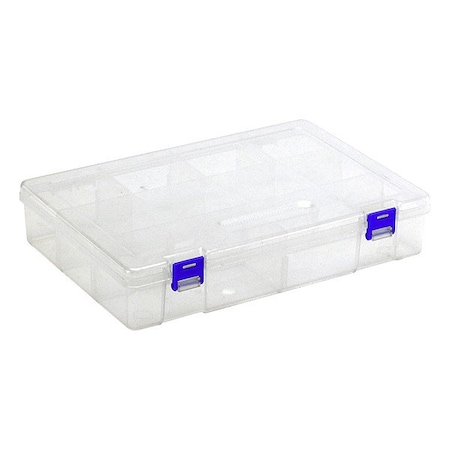 Quantum Storage Systems Compartment Storage Box, Clear, Plastic QB800