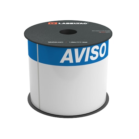 Labeltac 4 and Pro Model Aviso, Notice Die-Cut Label Roll 4in x 6in, 200 labels per roll LT46NOTC-SPAN