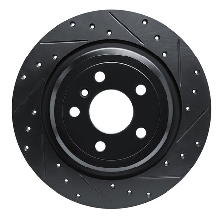 Dynamic Friction Co DFC Brake Rotor - Drilled and Slotted - Black 633-63143R