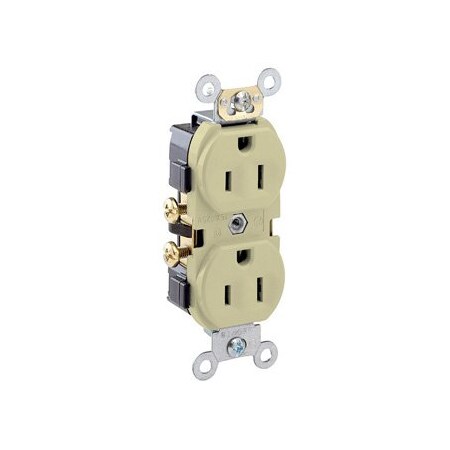 Leviton Commercial Grade Duplex Receptacle, 15 Amp, 125 Volt CR15-I