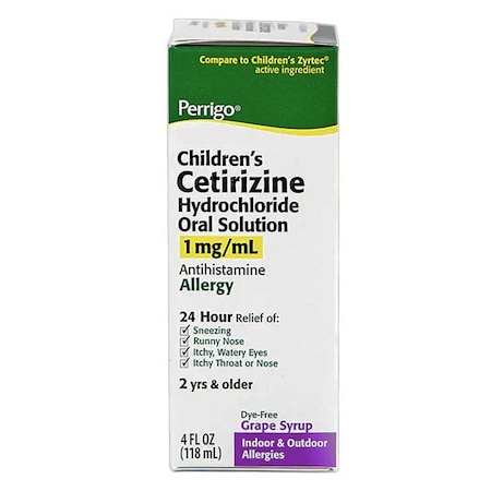 Generic Cetirizine Syrup 1mg/mL, 4 ounces 70752010406