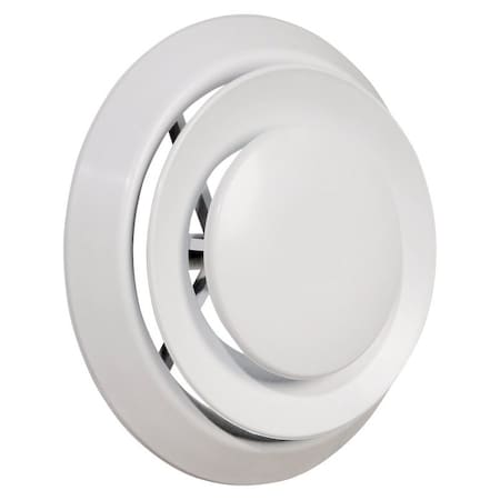 Imperial Premium Round Air Diffuser with Collar, Steel, White DR-06