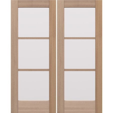 Doornmore G103, 66.5" x 82" ( 2x32" Door) Right Hand, Mahogany SDL 3 Lite Exterior Door G103-SW-3280_2_RI