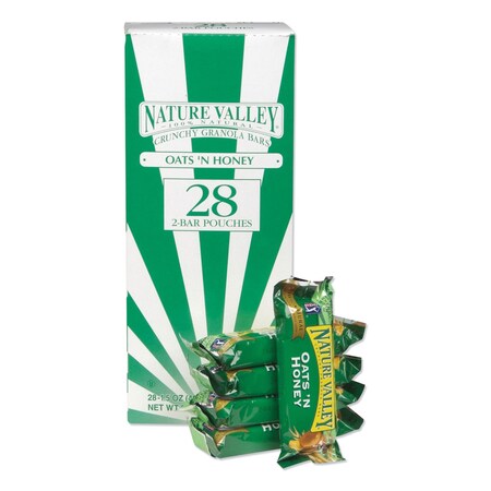 Nature Valley Granola Bars, Crunchy Oats and Honey, 1.5 oz Pouch, PK28, 28PK GEM2382