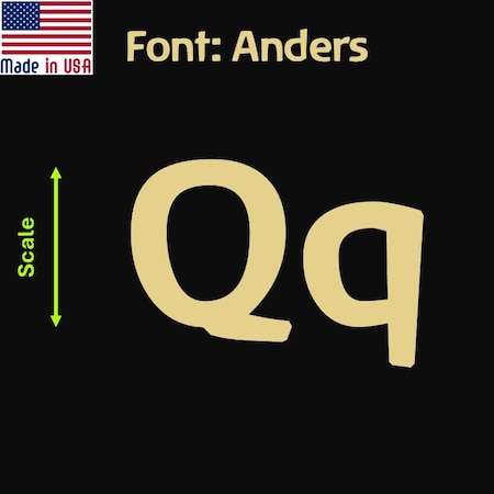 Aacc Self-Adhesive Vinyl Letter: q, Scale: 20 in. Color: Gold Font: Anders by, 12PK AACC-Anders-lq-Gold-I20x12