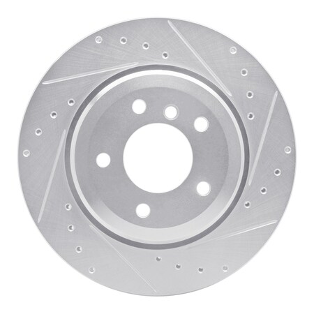 Dynamic Friction Co DFC Brake Rotor - Drilled and Slotted - Silver 631-31053R