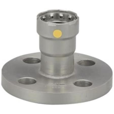 Viega 1 x 1 in. Press x Flange Fitting Adapter, 4 Bolt - MegaPressG, Black Steel QVG-25771