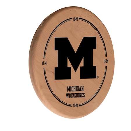 Holland Bar Stool Co University of Michigan 13" Laser Engraved Solid Wood Sign WSgnLNatMichUn