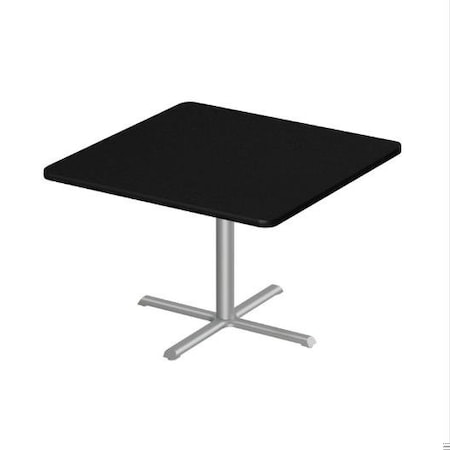 Correll Square Cafe Table, 42 in W, 42 in L, 29 in H, Particleboard Top, Black Granite SXT42S-07-98-09