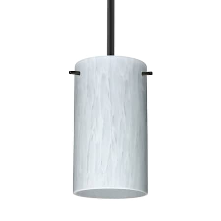 Besa Lighting Besa Stilo 7 Stem Pendant, Carrera, Black Finish, 1x 40W MAX E12 Base 1TT-440419-BK