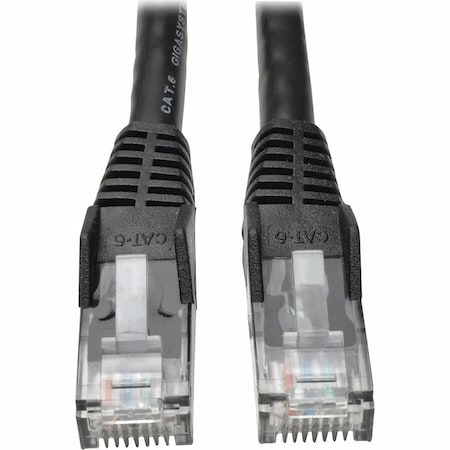 Eaton Tripp Lite Series Cat6 Gigabit Snagless Molded UTP Ethernet Cable RJ45 M/M, PoE, Black, 7 ft. N201-007-BK