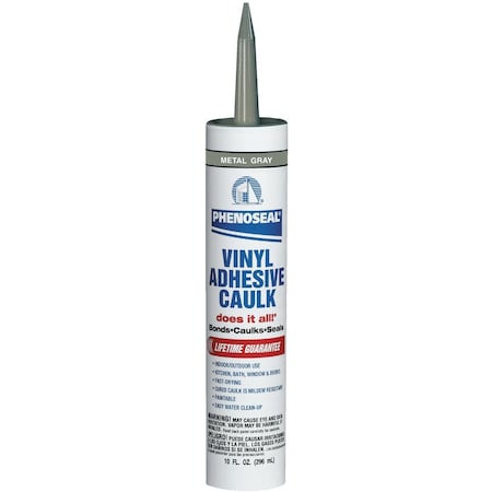 Dap Phenoseal 10 Oz. Metal Gray Vinyl Adhesive Caulk 5113604102