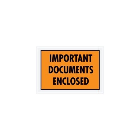 Bubblefast 5 1/4 x 7 1/2'' Orange ''Important Documents Enclosed'' Envelopes, 1000PK BFPL421