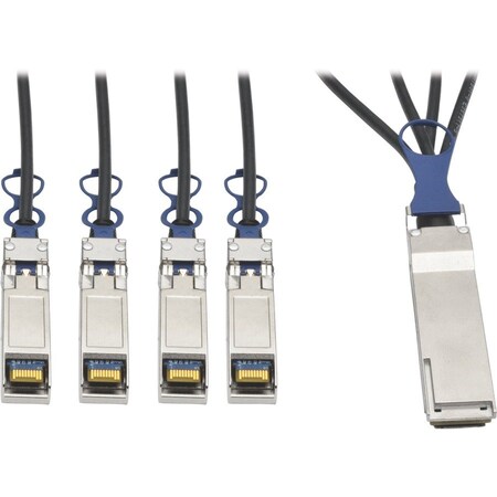 Tripp Lite 40GBE QSFP+ TO 10GBE SFP+ PASSIVE COPPER BREAKOUT CABLE QSFP-4SFP10G-CU1M COMPAT N281-03M-BK