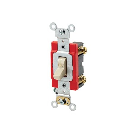 Leviton Toggle Switch, 20 Amp, 277 Volt, Ivory 1221-7LI