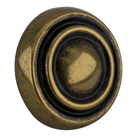 Brixwell Traditions Mushroom Kitchen Cabinet Knob 1-3/16 in Dia Burnished Brass BXB6031O77
