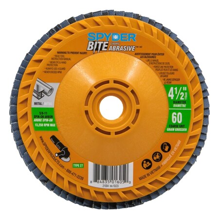 Spyder 4.5-In 5/8-11 60g Flap Disc 21004