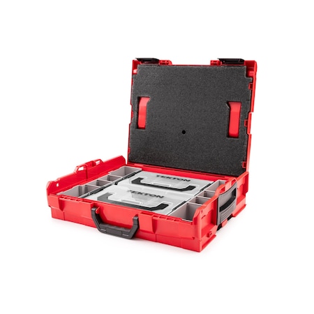 Tekton Shallow Stacking Tool Box (L-BOXX 1) w/Black Mini Stacking Tool Box (L-BOXX Mini) and Organizer Bins OLB91014
