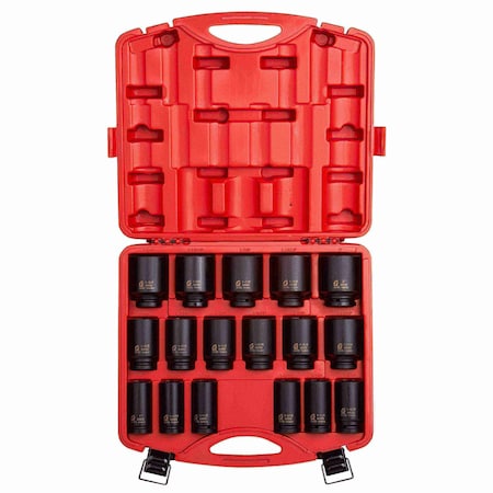 Sunex 3/4" Drive Deep Impact Socket Set, SAE, 17 pcs 4685