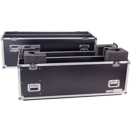 Deejay Led Fly Drive Case For Two 50 inch LED or Plasma Displays with Caster Board TBH2LED50WHEELS