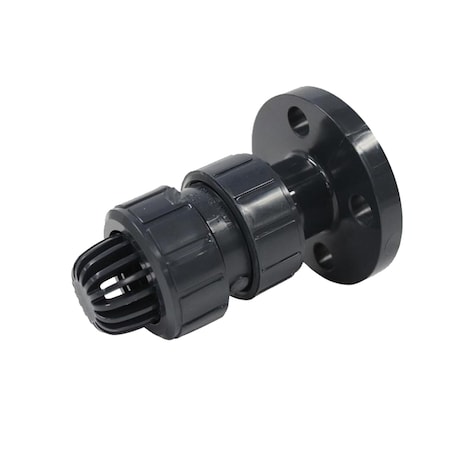 Asahi Valve, Foot, 2", PVC, Flanged, FKM 1240020