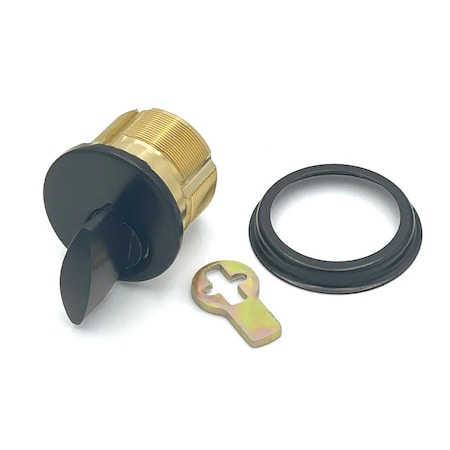 Ecs Hardware Durable Premium Thumb Turn Mortise Cylinder, 1 in 10B Oil Rubbed Bronze / Black ECSH-TMC01-10B