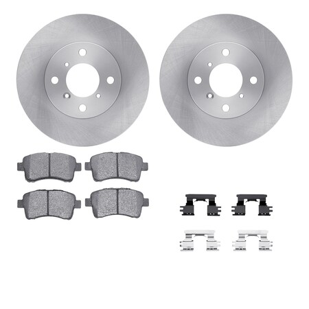 Dynamic Friction Co DFC Brake Rotor with 5000 Brake Pads and Hardware Kit 6512-01031
