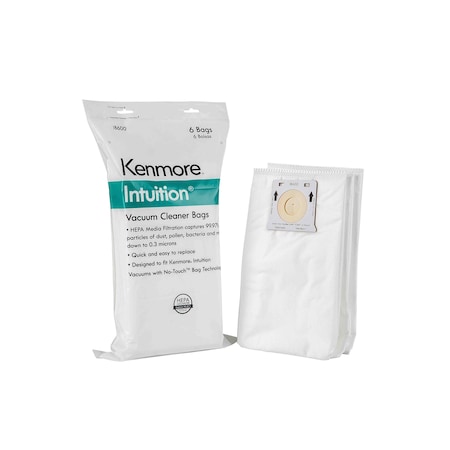 Kenmore Intuition Vacuum Cleaner Bags, 6PK IB600