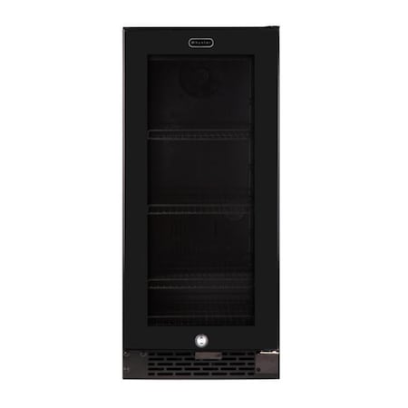 Razoredge 3.4 cu ft. Built-in Glass 80 Can Beverage Refrigerator - Black RA609871