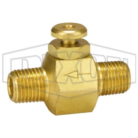 Dixon Straight Orientation Button Valve, Brass Body BV2M