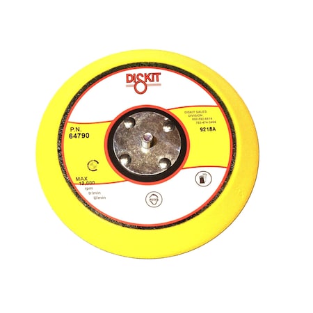 Diskit Gripit Abrasive Sanding Pad 64790: Soft, 6", Hook, 0 Hole, Slant Profile MADE IN USA 64790