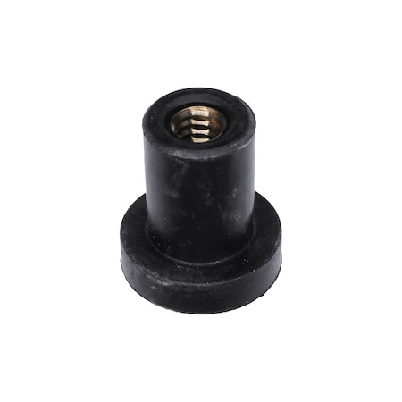 Auveco Rubber Nut 1/4in-20 Threads.740 Head Diameter, 10PK 13010