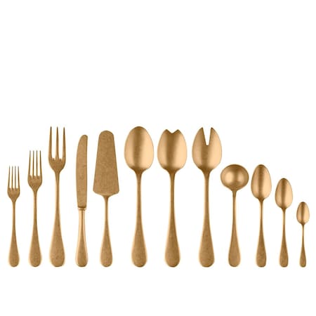 Mepra Vintage Pewter Flatware Set - 67 Pieces - Gold 1097VI22067