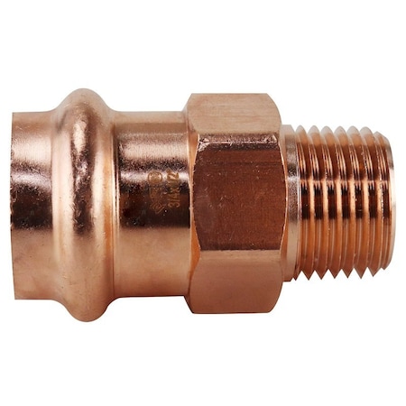 Apollo Adapter, 3/4 x 1/2 in, MPT x Press Fit, Copper, 300 psi Pressure XPRMA3412