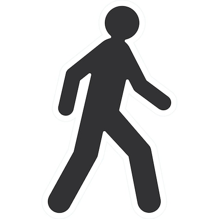 Lyle Cut to Shape Pedestrian Sign, Right, 10.5x17, Non-Reflective, White G-1005-FRD_10.5x17