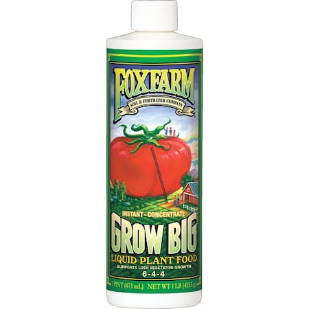 Foxfarm Grow Big 1 Pt. 6-4-4 Liquid Plant Food FGBP