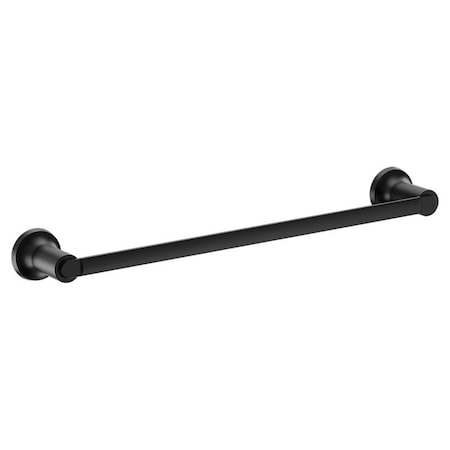 Moen Zyla Series Towel Bar, 18 in L Rod, Zinc, Matte, Wall Y1618BL