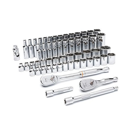 Gearwrench 57 Piece 3/8" Drive 6 Point Standard & Deep SAE/Metric Mechanics Tool Set 80550