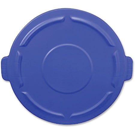 Rubbermaid Commercial BRUTE(R) 55 gal Trash Can Lid, Flat Blue, Resin, 0 Openings 26 3/4 in W/Dia 1779733