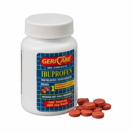 Geri-Care Pain Relief 200 mg Strength Ibuprofen Tablet, 100PK 941-01-GCP